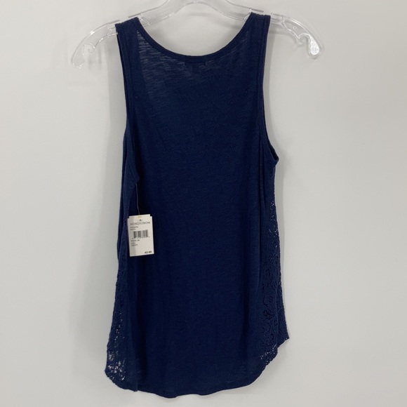 PJ Salvage Navy Lace Inset Tank Top NWT - Picture 11 of 12